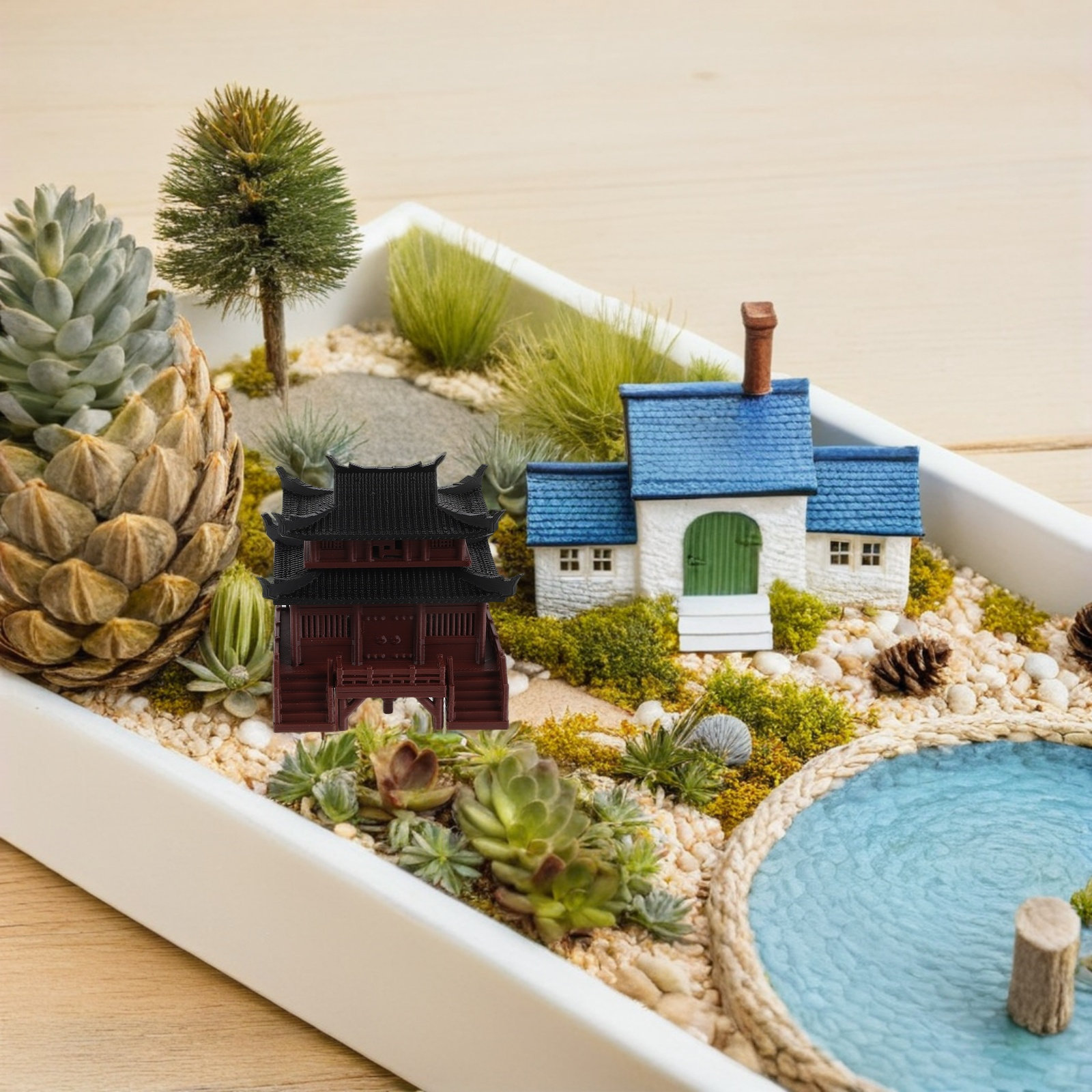 Miniature Chinese Ancient Pavi - đánh giá và giá Up Bonsai Garden