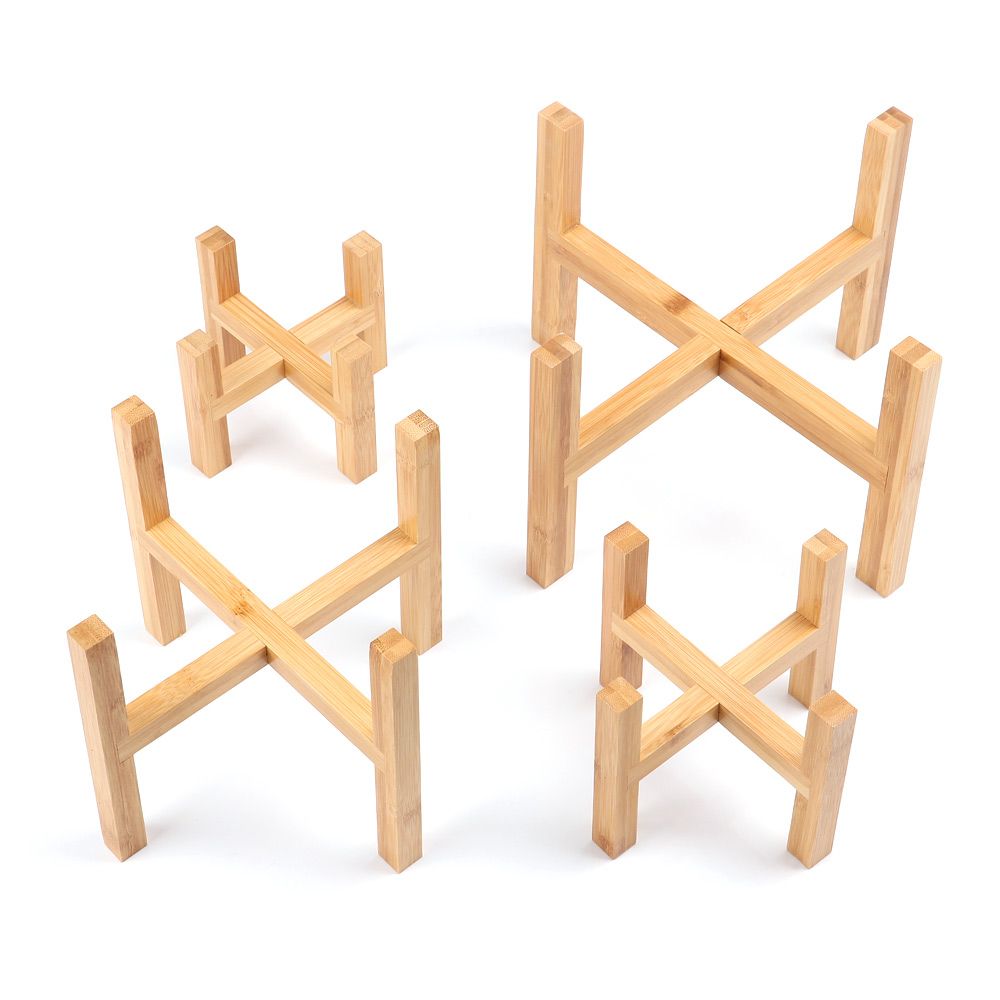 Wood Flowerpot Holder Floor-St - đánh giá và giá Bonsai Garden Stand