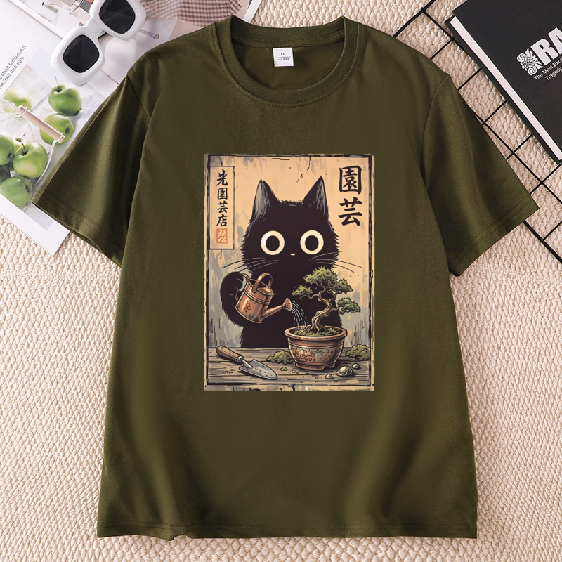 Bonsai Black Cat T-Shirt  Japa - đánh giá và giá Bonsai Garden China