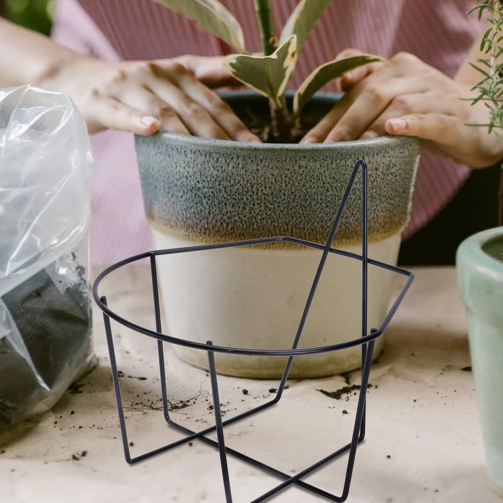 1Pcs Ironwork Wall Plant Rack  - đánh giá và giá Bonsai Garden Stand