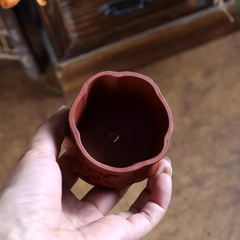 Purple Sand Bonsai Pot,Carved  - đánh giá và giá Bonsai Garden China