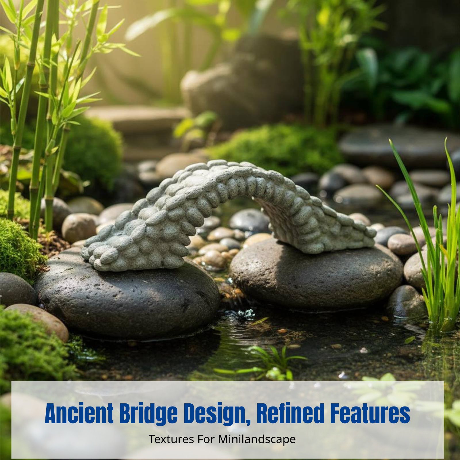 Resin Stone Bridge Mini Landsc - đánh giá và giá Bonsai Garden China